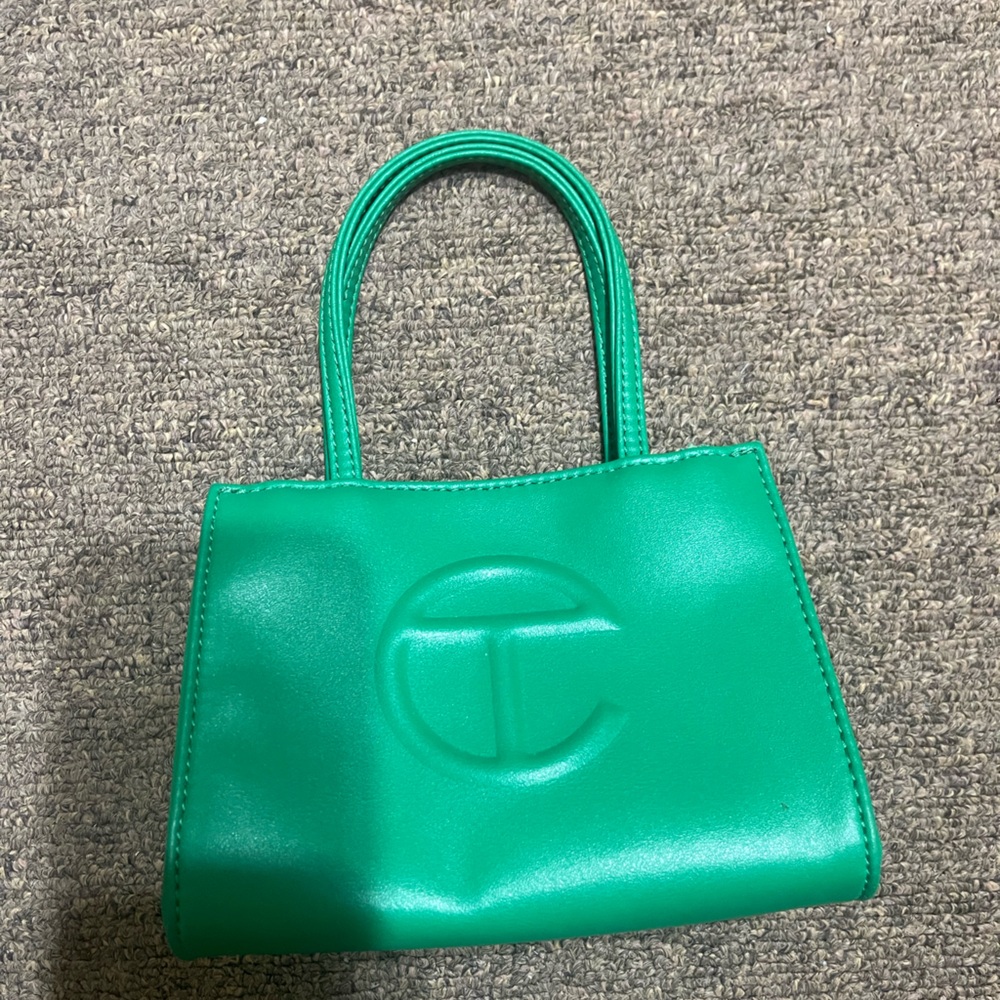 Green Telfar mini shopper